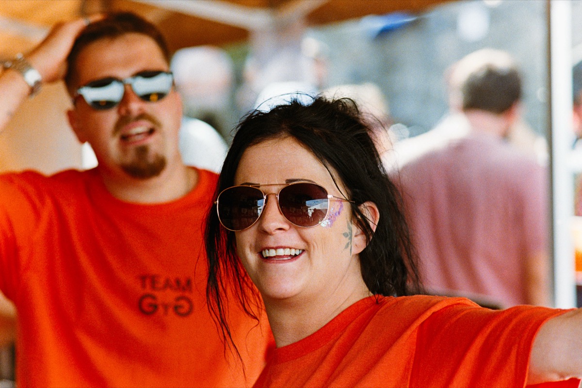 Crowd gathering at the Gwaelod y Garth sausage festival