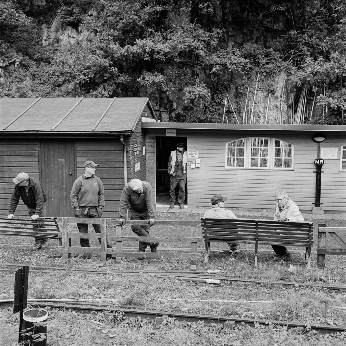 Gwili Railway workers maintaining the track