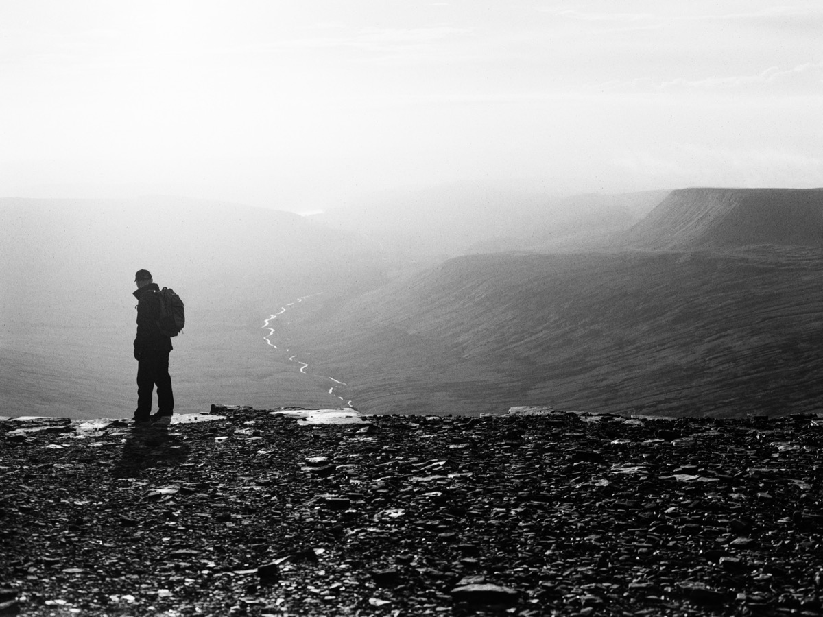 Overlooking the Brecon Beacons at sunset