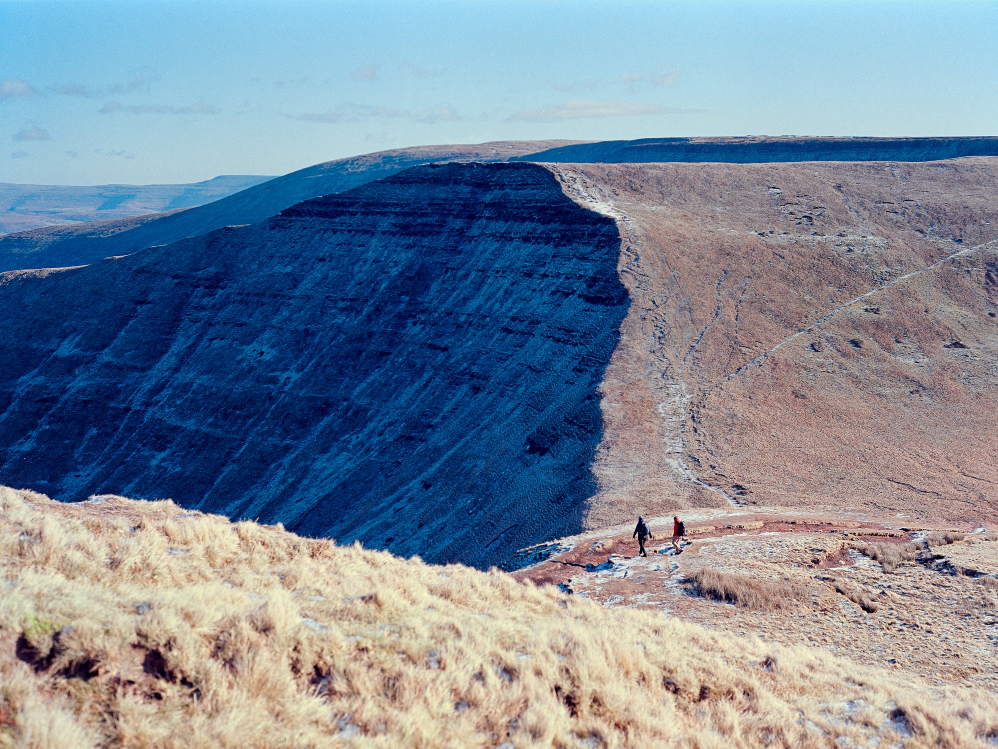 Winter ridgeline in the Brecon Beacons, South Wales